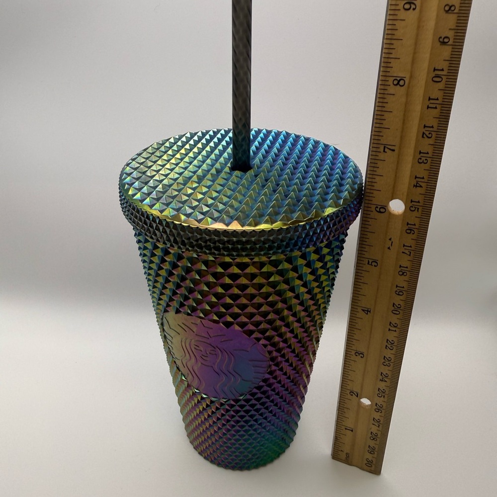 Starbucks Fall 2023 "Oil Slick" studded cold cup tumbler 16oz - Picture 5 of 5